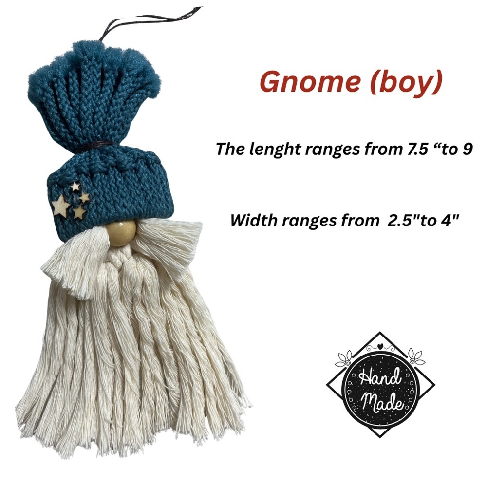 CHRISTMAS HANDMADE MACRAME ORNAMENT SET - Picture 6 of 17